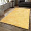 Oslo Ochre Shaggy Area Rug – Soft Polyester Carpet for Living Room & Bedroom, Hallway Runner & Mat-480677193