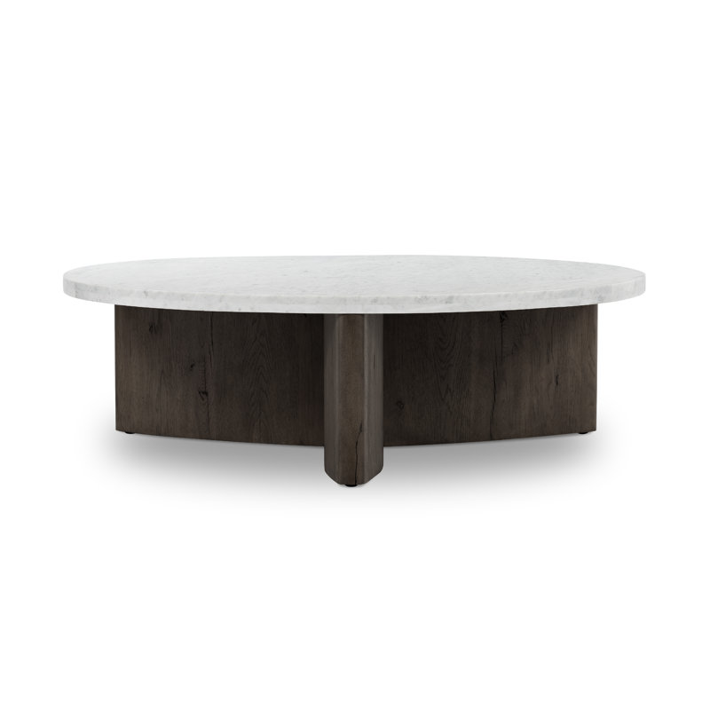 Table basse Huntington, Blanc italien / noir fumé