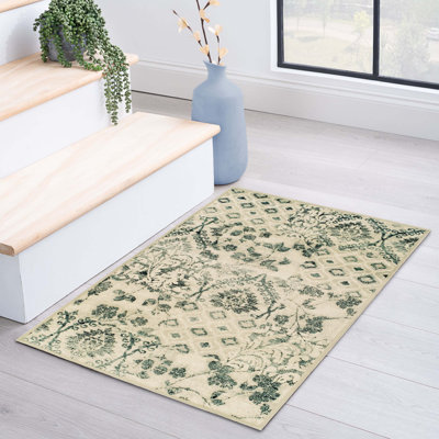 Tapis damassé à motif floral Draeger Navan