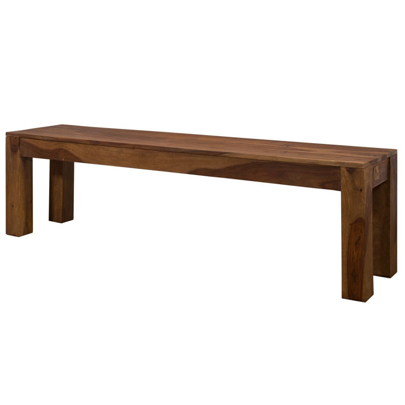 Sydney Solid Wood Bench, Brown, 45cm H x 160cm W x 35cm D