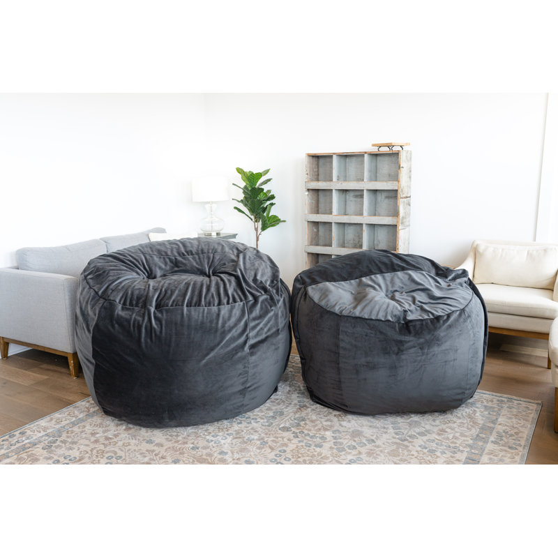 Sac en mousse de luxe moyen Haven, Gris foncé, H 30 po x l 21 po x P 21 po