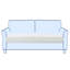 Housse extensible pour causeuse à coussins carrés / rectangulaires extensible-34354814