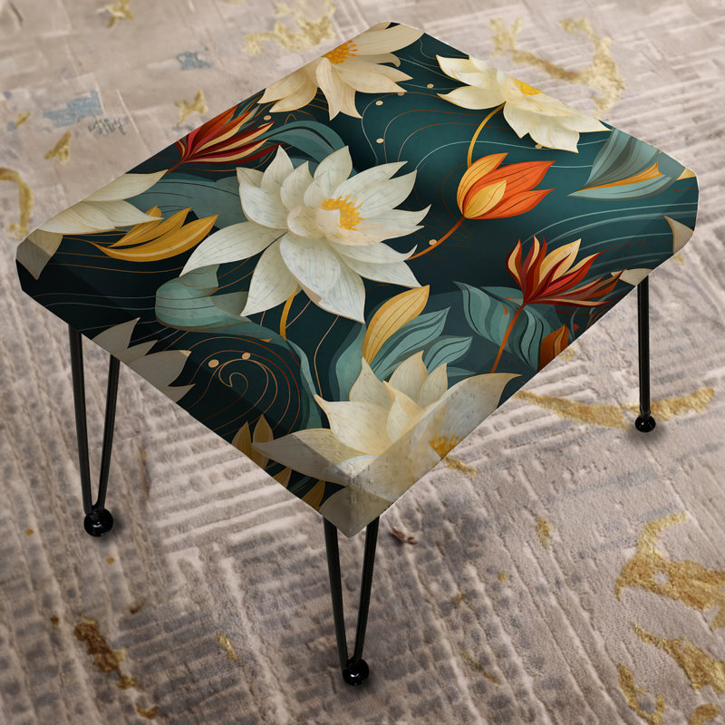 Zen Oasis Of Calm Mediation - Botanical Rectangle Ottoman
