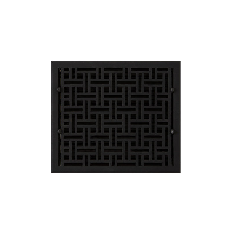 Wicker Style Cast Iron Wall Register, 15.38" L x 13.25" W x 3" H