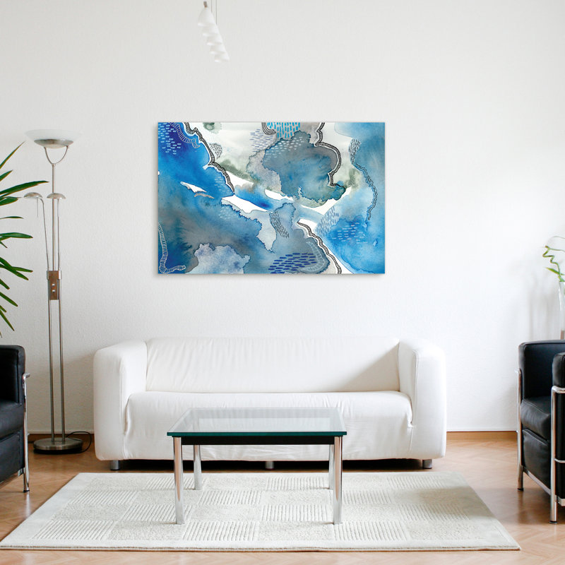 " Subtle Blues I " Painting Print