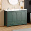 Meuble-lavabo de 48 po avec lavabo en résine intégré, rangement spacieux et portes à fermeture en douceur pour une conception élégante et fonctionnelle