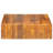 VidaXL Brown Solid Wood Rectangular Bathroom Sink with Overflow