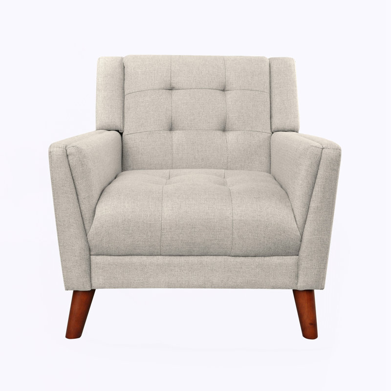 Fauteuil Mid-Century, Beige