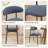 Chaise de salle à manger Vannie rembourrée en bois massif-1281194826