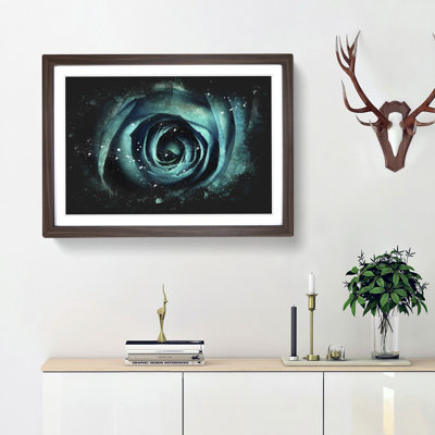 A Teal Rose - Single Picture Frame Print on MDF