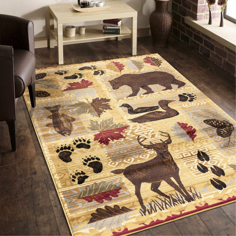 Rustic Charm Runner Rug With Southwestern Motifs, 2.58Ft.X7.25Ft Polypropylene Area Patterns, 2Ft.7In.X7ft.3In