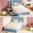 Full Velvet Kids Bed Frame with 2 Drawers, Noise Free, Blue-129063534-129063537