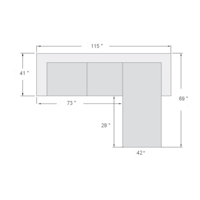 Pagedale Upholstered L-Shaped Sectional Right Hand Facing