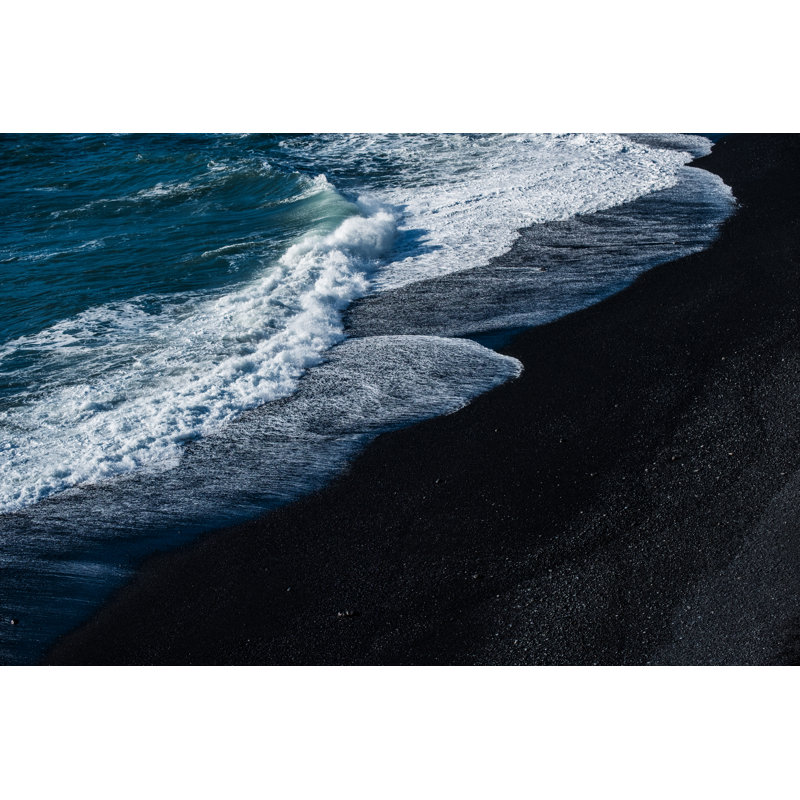 Black Sand Beach - Wrapped Canvas Print, 30cm H x 46cm W x 3.8cm D