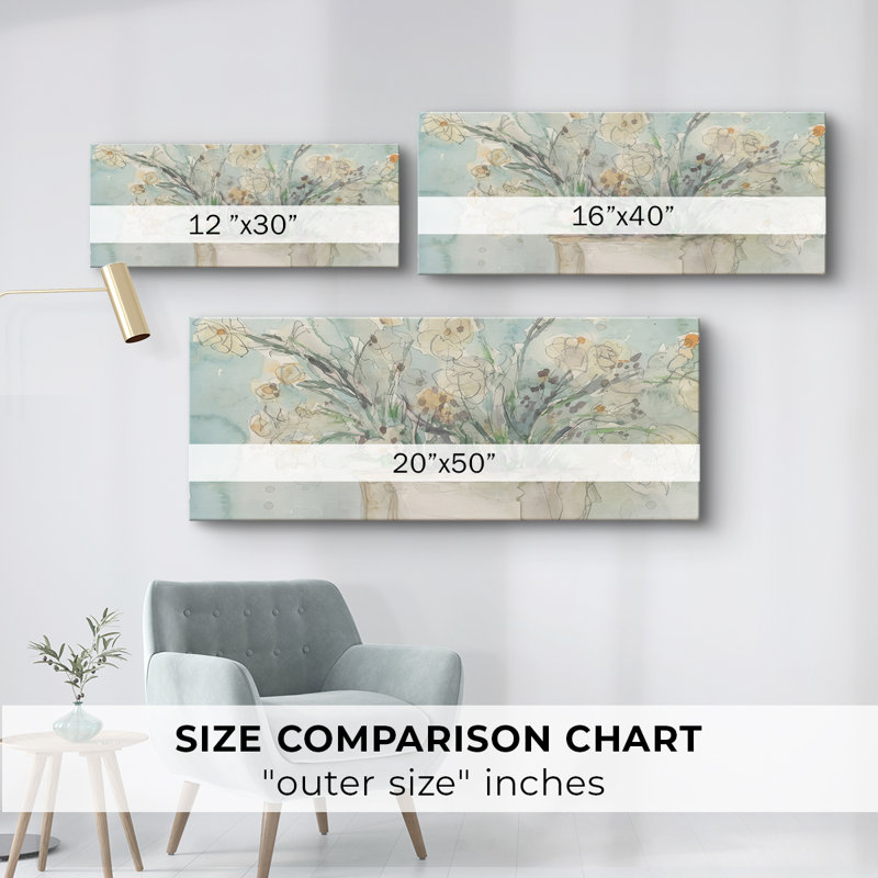 Présentoir de table I - Toile tendue avec châssis - Prêt à accrocher, H 16 po x l 40 po