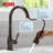 Delta Hazelwood Oil Rubbed Bronze Kitchen Faucet with Pull Down Sprayer and Soap Dispenser, Modern Single Hole Kitchen Sink Faucet, Single Handle, Venetian Bronze-86678067
