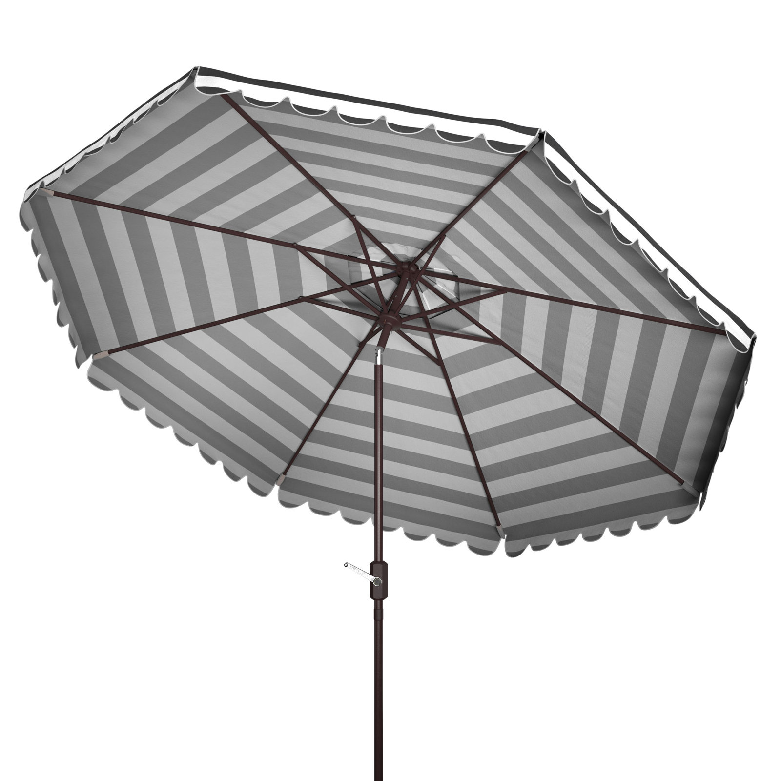 Avalee 130'' Outdoor Umbrella, Black/White