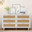 Élégante armoire en rotin avec 6 tiroirs pour un rangement efficace et une organisation à la maison-1854801397-1854801386