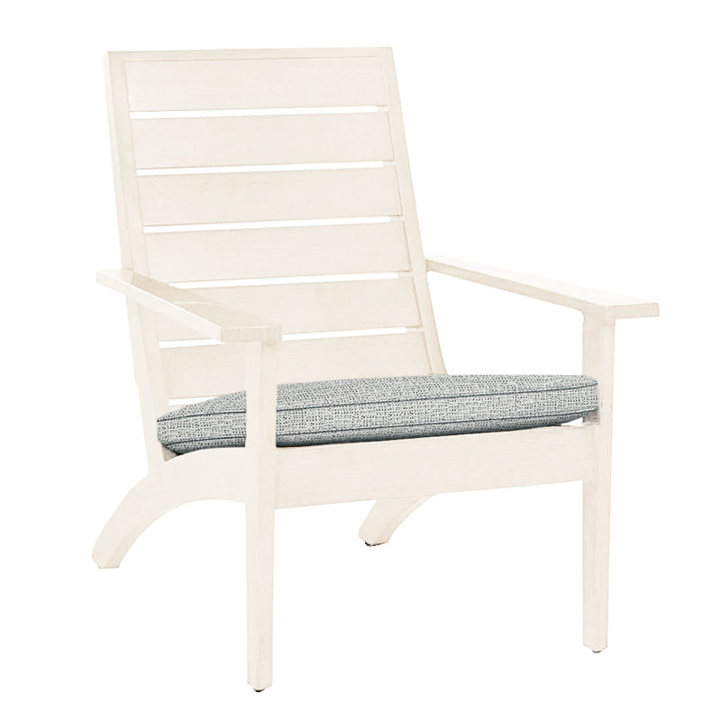 Kennebunkport Aluminum Adirondack Chair - Chalk, Welt, Chalk, Tweed Toffee