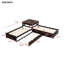 Lit plateforme simple avec rangement en bois massif-990748967