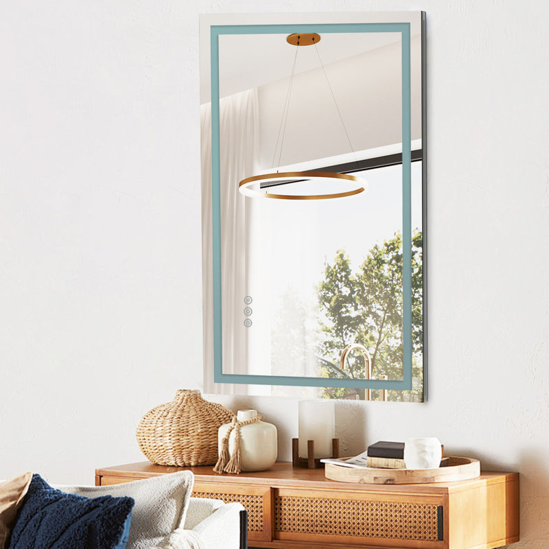 Frameless Led Bathroom Mirror,3 Colors Dimmable,anti-fog,memory Function,wall Mounted Lighted Vanity Mirror, 24" x 36"
