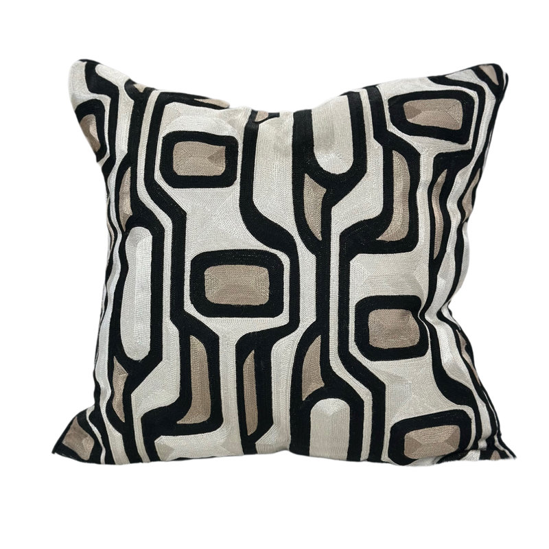 Urban Retro Grid Throw Pillow