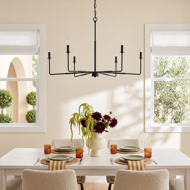 Alysa 6-Light Chandelier, Matte Black