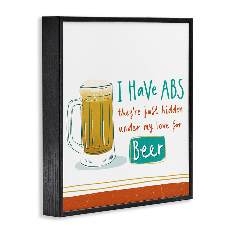 Drôle de bière, art de la giclée encadrée par Courtney Morgenstern, Giclée encadrée noir minuit, H 17 po x l 17 po