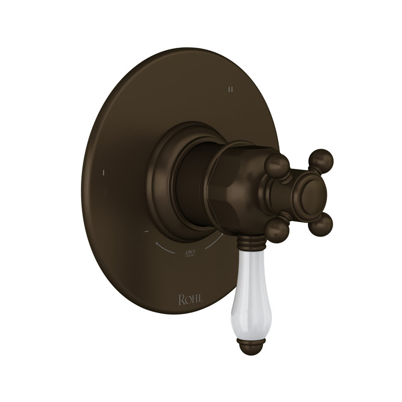 1/2" Therm & Pressure Balance Trim with 3 Functions TTD47W1L, Tuscan Brass