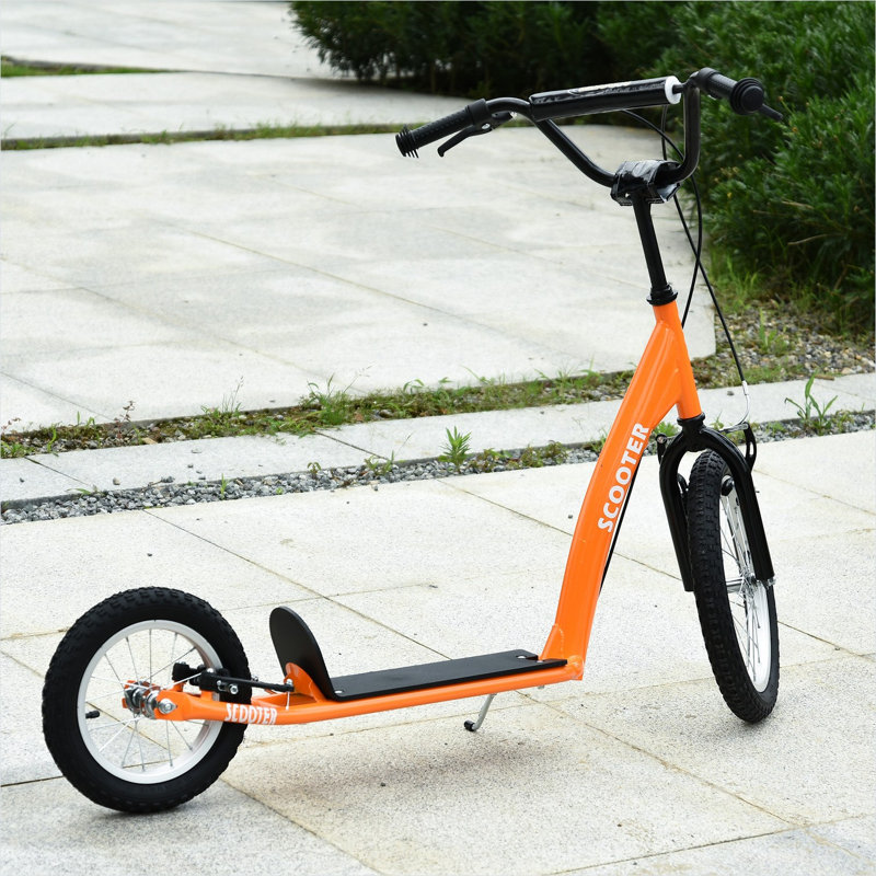 Scooters réglables pour enfants, combinant 16 po, trottinette réglable en acier et tout-petits de 5 ans et plus