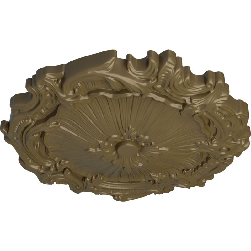 Médaillon de plafond Endurathane Melonie, DO 16 po x P 3 5/8 po x P 3/4 po (convient aux auvents jusqu'à 6 3/8 po), fini blanc ultra pur peint à la main