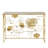 Lenssen Gold Finish Peony And Ginkgo Console Table With Mirror Top
