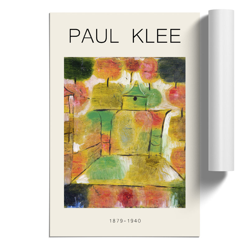 Tree and Architecture Print by Paul Klee - Frameless Print, 59cm H x 42cm W x 0.1cm D
