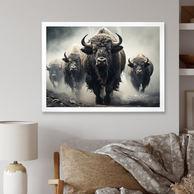 «Gray Buffalo Gentle Guardians I», art mural Buffalo
