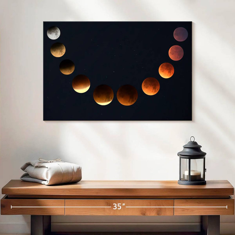 Oberle Lunar Cycle Moon Phase, 16" H x 24" W