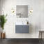 Meuble-lavabo gris foncé 30 po X P 22 avec miroir à DEL - intérieur généreux dans un espace de rangement spacieux entièrement assemblé à l'intérieur