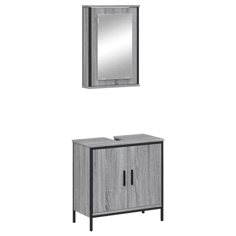 Addaly Bathroom Furniture Suite, Grey Sonoma