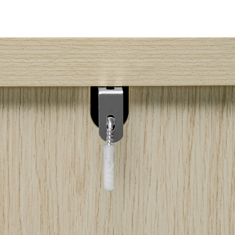 Buffet à 3 tiroirs en corde tissée à la main avec tablettes réglables pour la cuisine, style moderne, ton principal naturel, panneau de particules + matériau, armoire de rangement avec protection supérieure imperméable et tiroirs