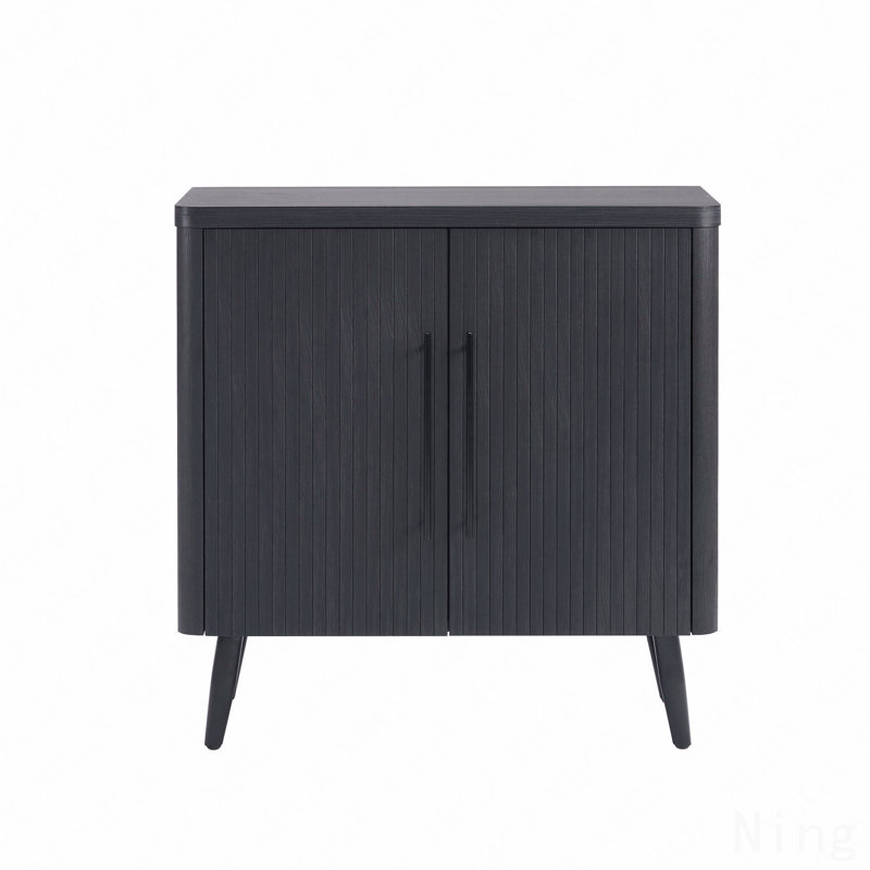 Armoire d'appoint cannelée 31 ", Gris