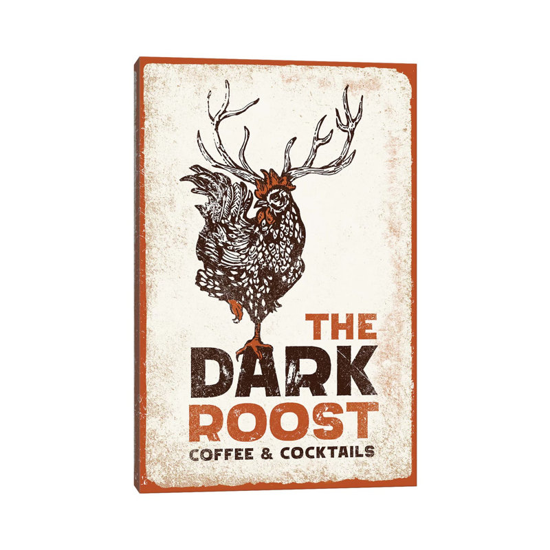 Dark Rooster Burnt Orange - Wrapped Canvas Print, 66.04 cm H x 45.72 cm W