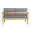 Bois gracieux avec coussin d'assise classique et contour rembourré