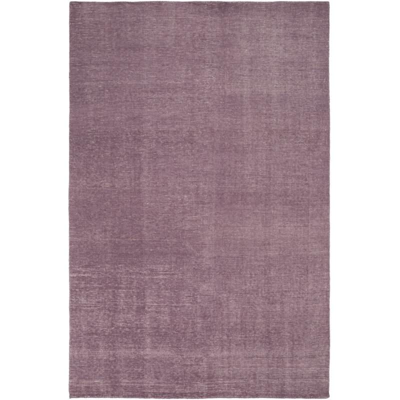 Tapis mauve en laine noué à la main Eberly, Rectangle 8 pi x 11 pi