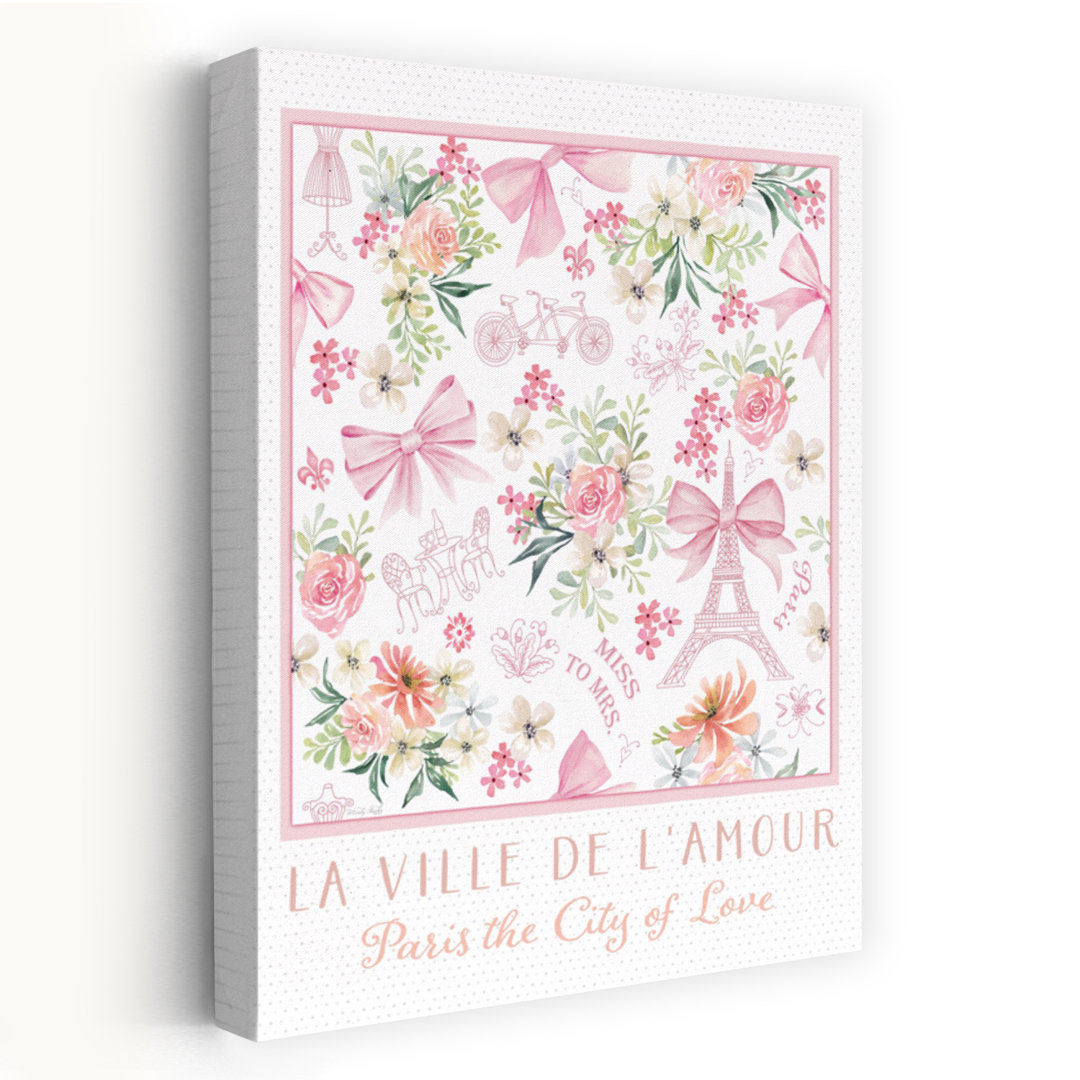 Paris - The City Of Love by Cindy Jacobs - Wrapped Canvas Print