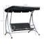 Balancelle d'extérieur 3 places avec balançoire de patio avec auvent réglable, siège respirant et structure en acier pour le jardin, le bord de la piscine, l'arrière-cour, beige Outsunny-947567702