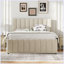 Lit plateforme tapissier avec lit gigogne simple et 3 tiroirs-314168341-314168343