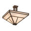 "T" Mission 8 - Light Semi Flush Mount