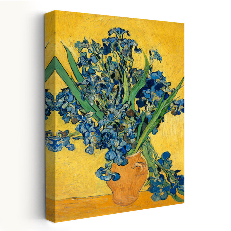 Iris, 1890 - Art floral et nature morte avec fleurs et iris, H 36 po x l 24 po