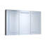 48 po Large armoire à pharmacie encastrée / à fixation en aluminium large 30 po avec tablettes réglables en verre trempé, DEL tricolore, ports de chargement l x H encastrés - définition miroir intégrée-1680355770