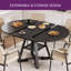 Table de salle à manger extensible avec rangement - 4 à 8 places Table de cuisine ronde / ovale peu encombrante-1571343015-1570650621