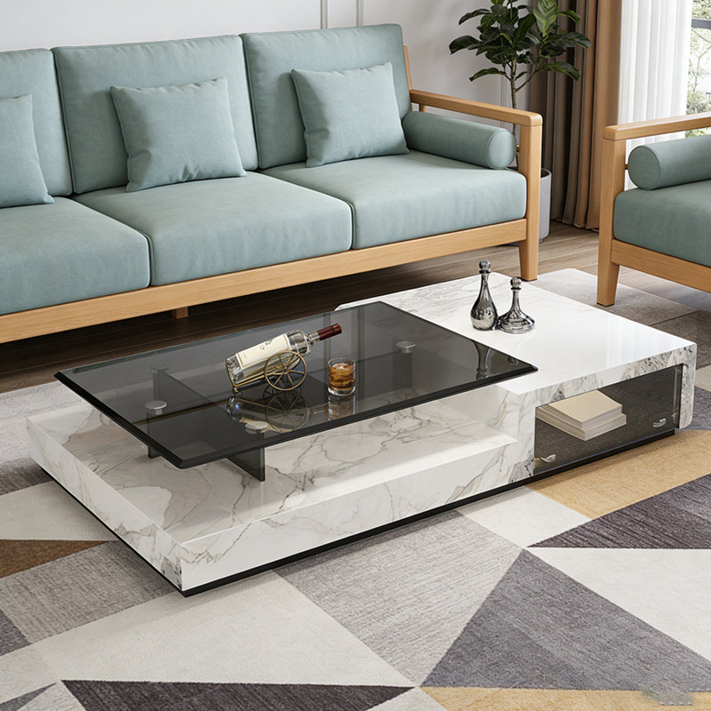 Ermington, 15.35" H x 51.18" L x 27.55" W, Blanc / noir / gris clair